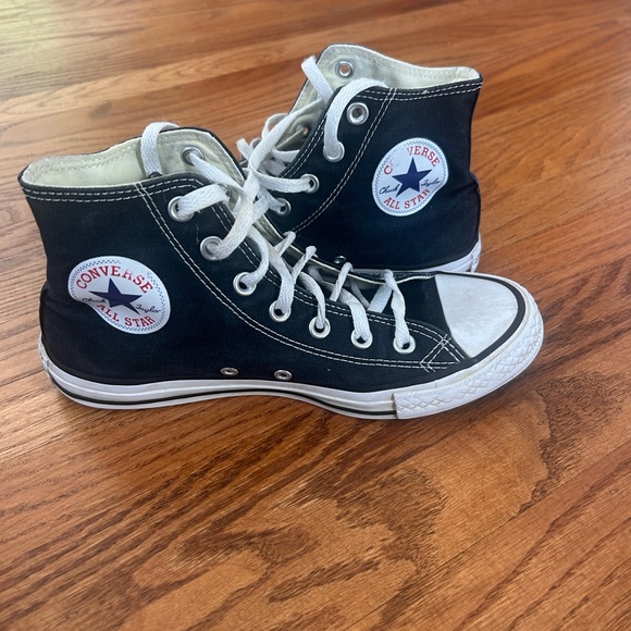 Converse Black and White High-Top Sneakers - Picture 1 of 6